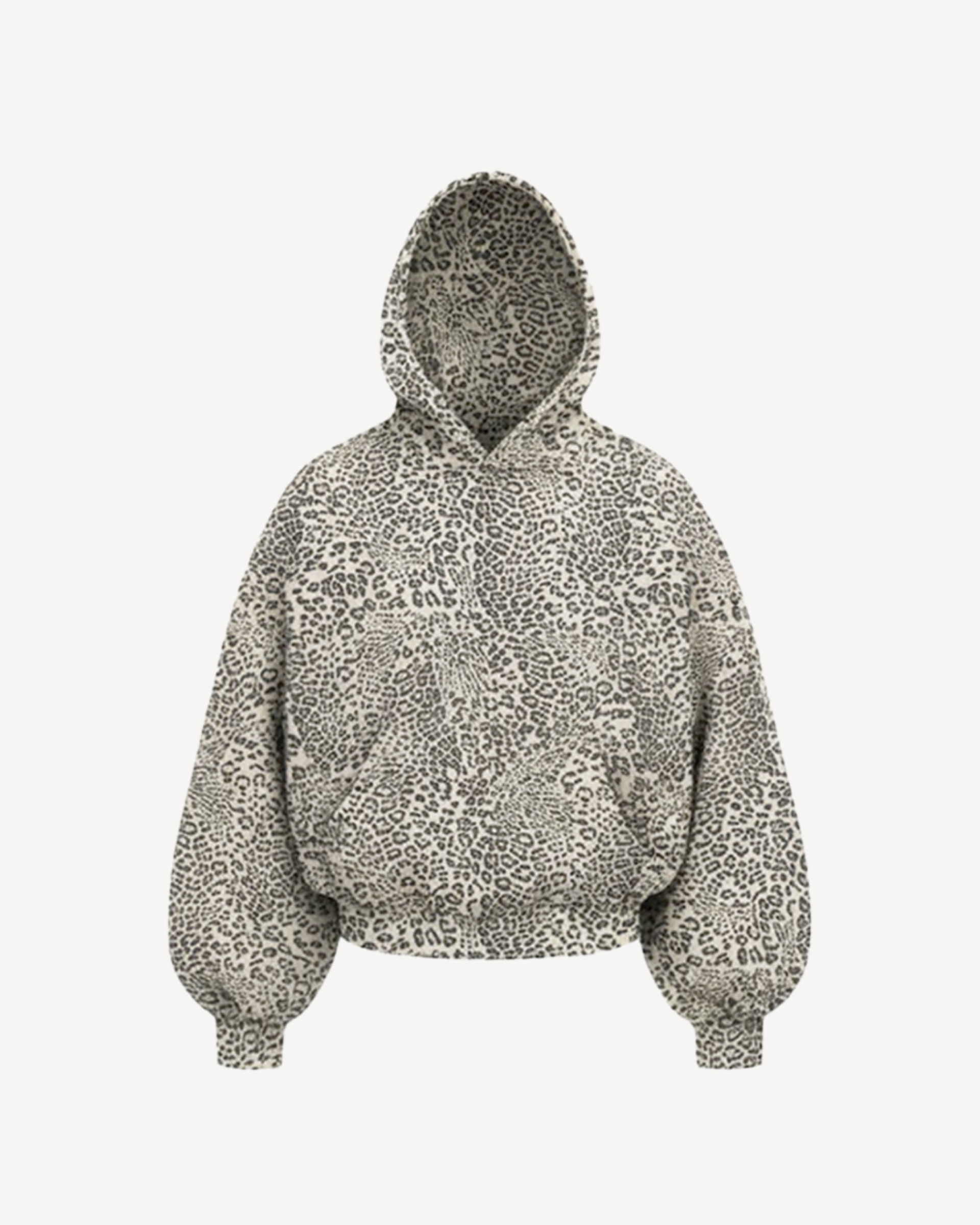 BEIGE LEOPARD HOODIE