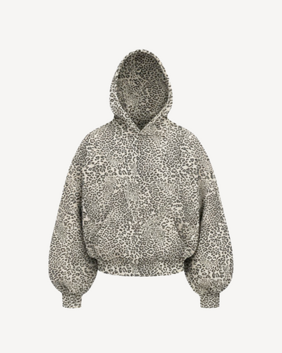 BEIGE LEOPARD HOODIE