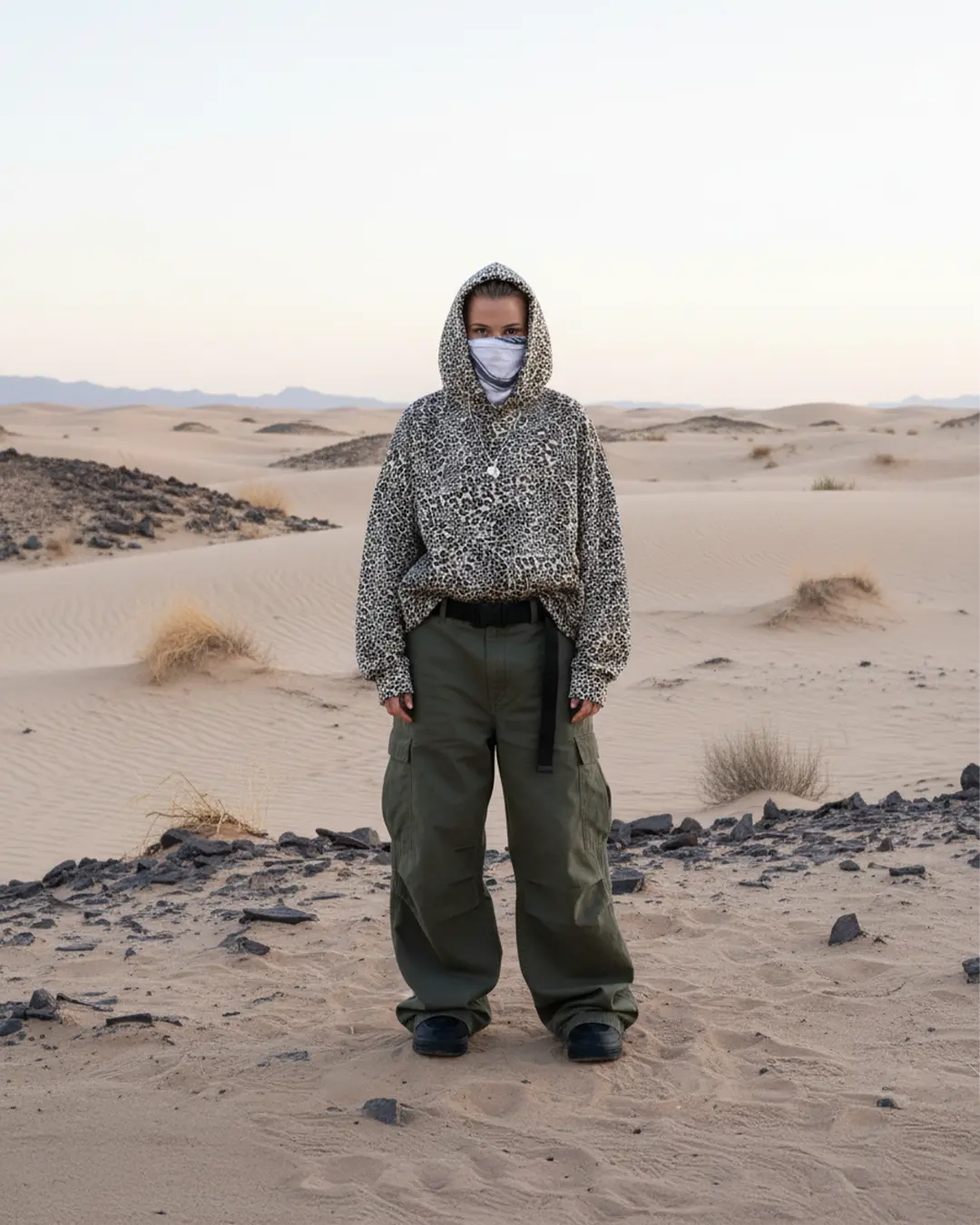 BEIGE LEOPARD HOODIE