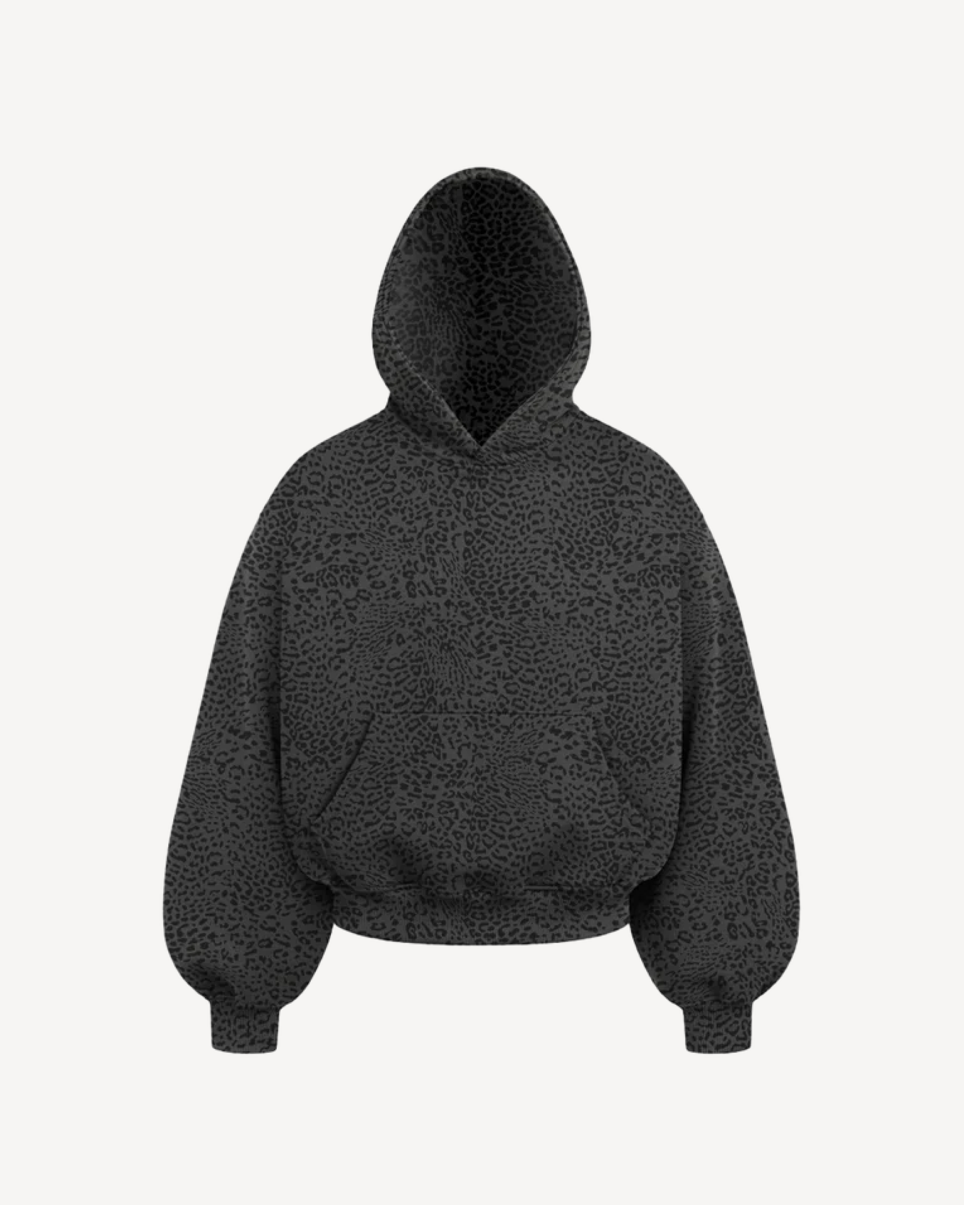 BLACK LEOPARD HOODIE