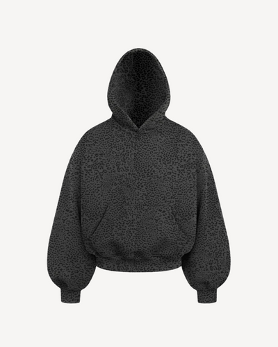 BLACK LEOPARD HOODIE