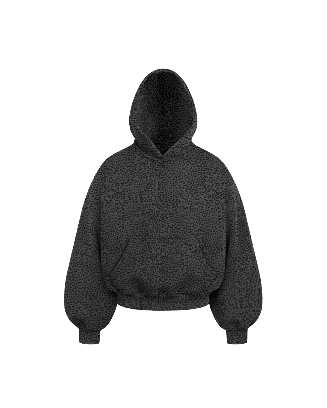 BLACK LEOPARD HOODIE