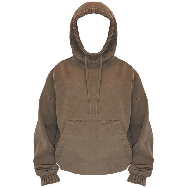 EARTH BROWN "BALACLAVA" HOODIE