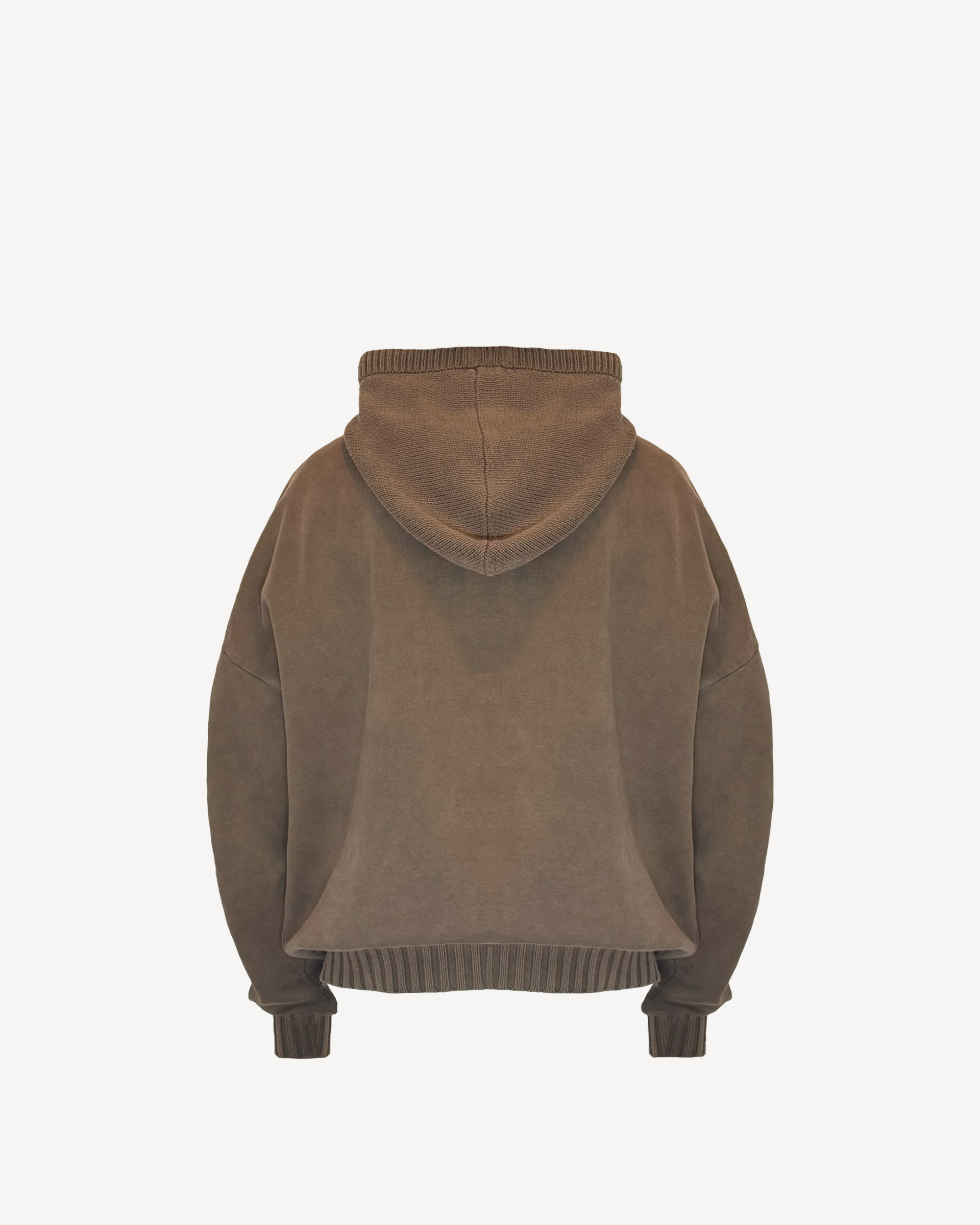 EARTH BROWN BALACLAVA HOODIE