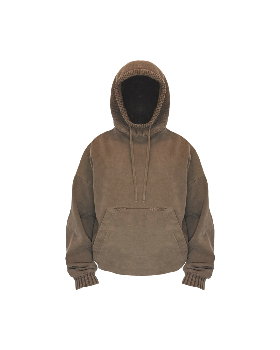 EARTH BROWN BALACLAVA HOODIE