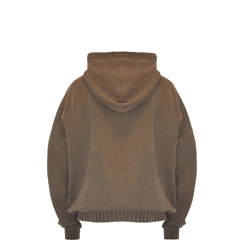 EARTH BROWN "BALACLAVA" HOODIE