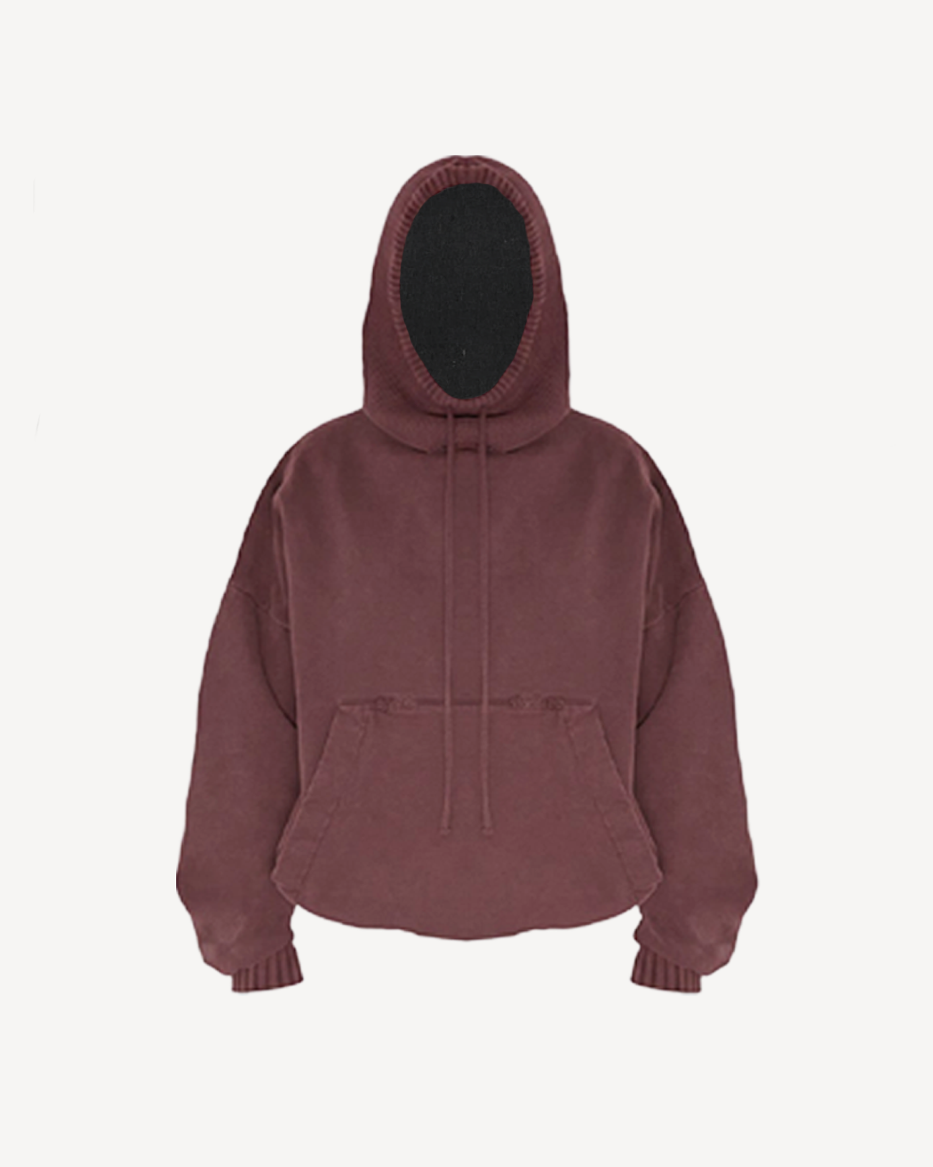 BURGUNDY BALACLAVA HOODIE