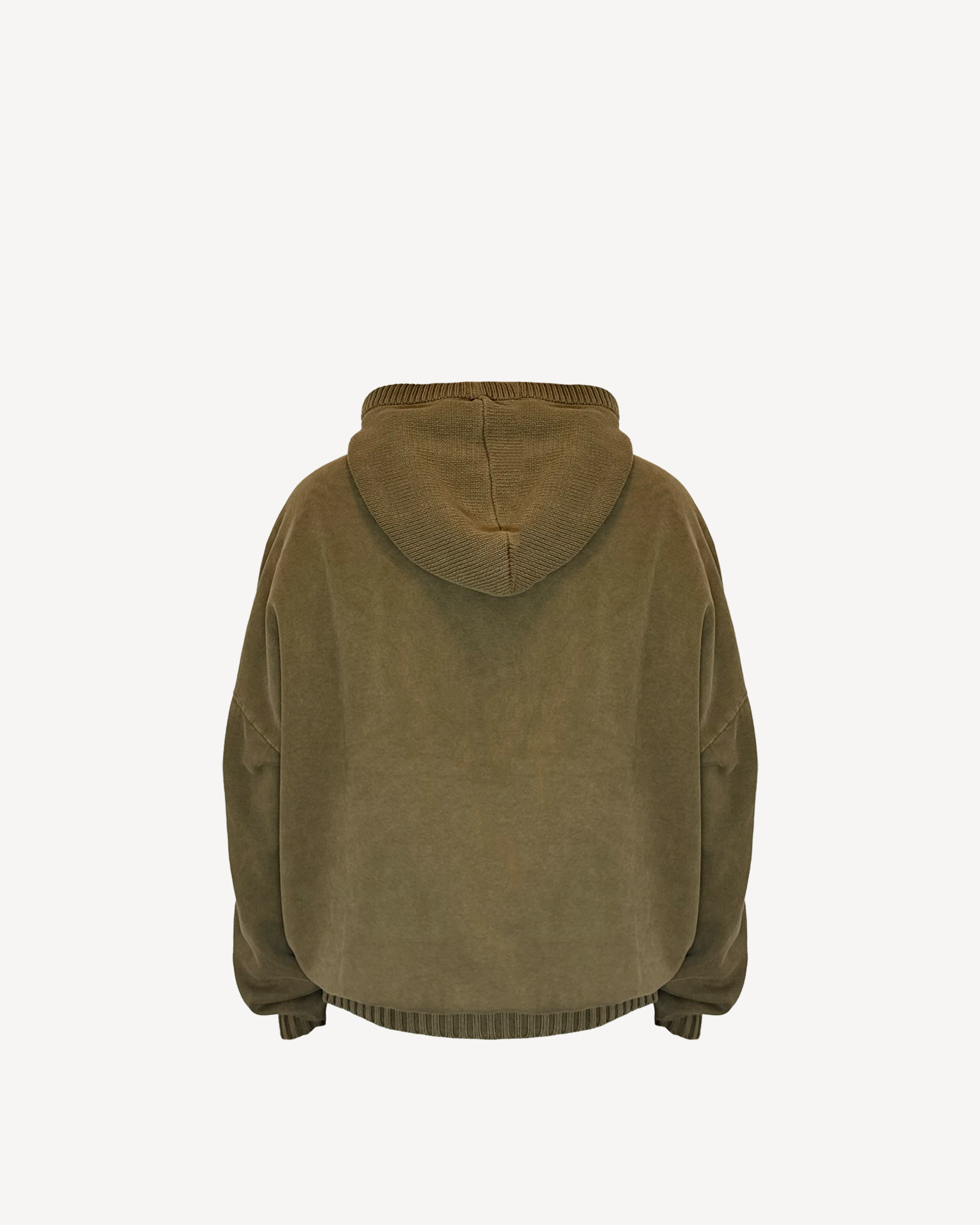 OLIVE GREEN BALACLAVA HOODIE