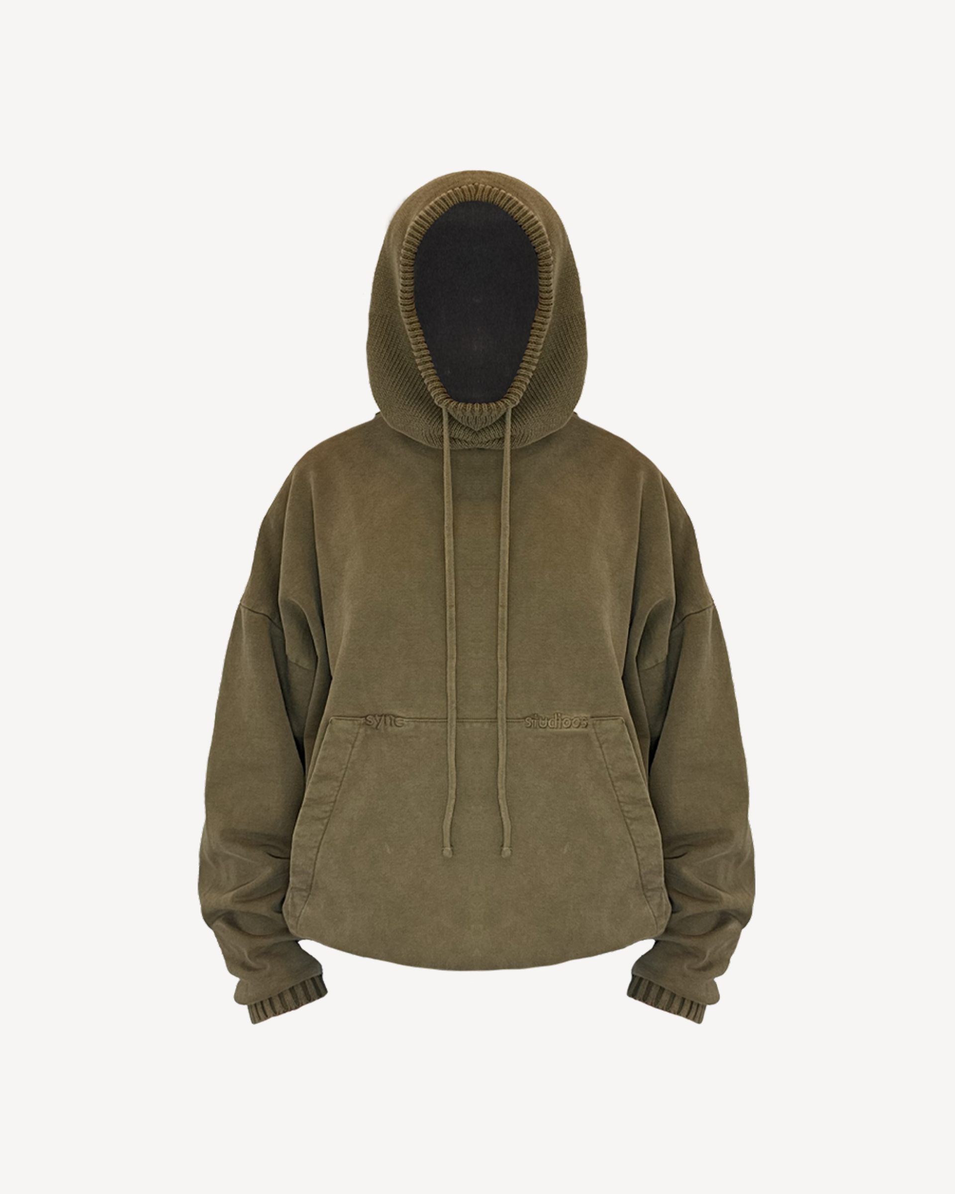 OLIVE GREEN BALACLAVA HOODIE