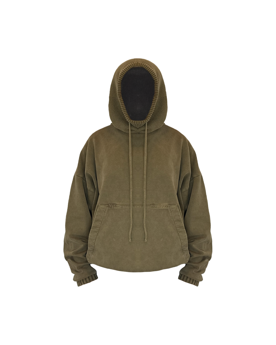 OLIVE GREEN BALACLAVA HOODIE