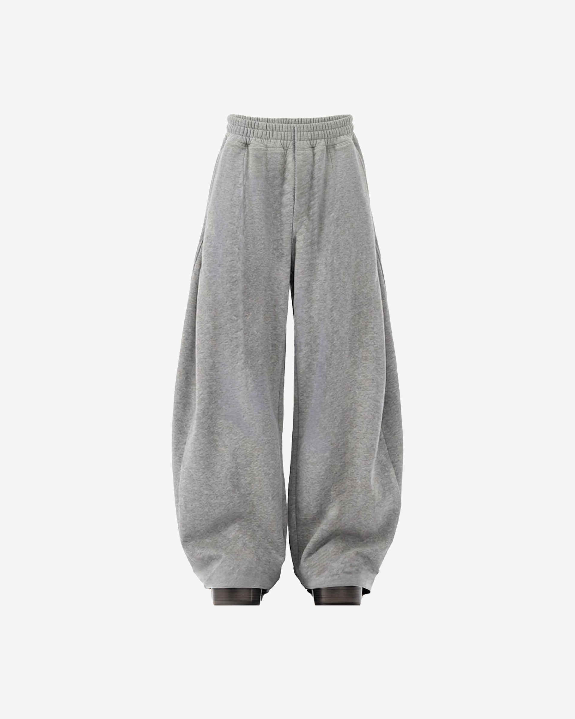 GRAY PLEATED SWEATPANTS