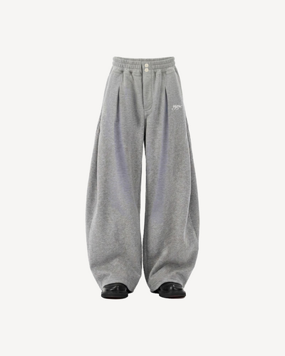 GRAY PLEATED SWEATPANTS