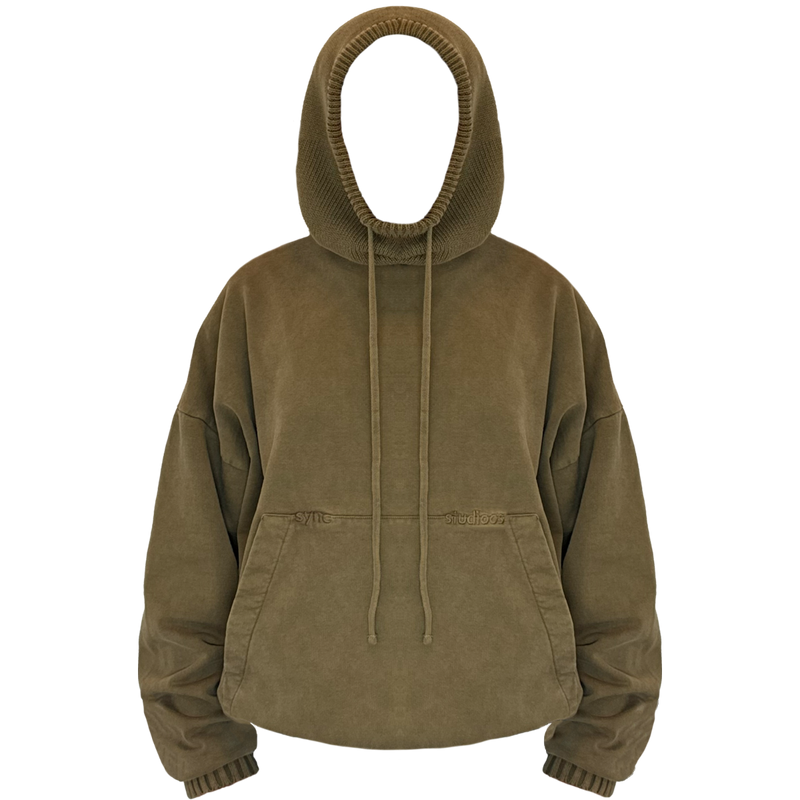 OLIVE GREEN "BALACLAVA" HOODIE