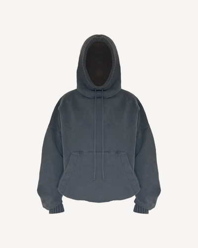 STONE BLACK BALACLAVA HOODIE