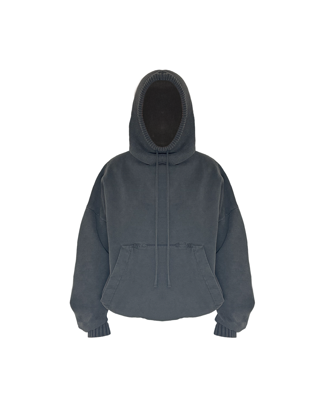 STONE BLACK BALACLAVA HOODIE