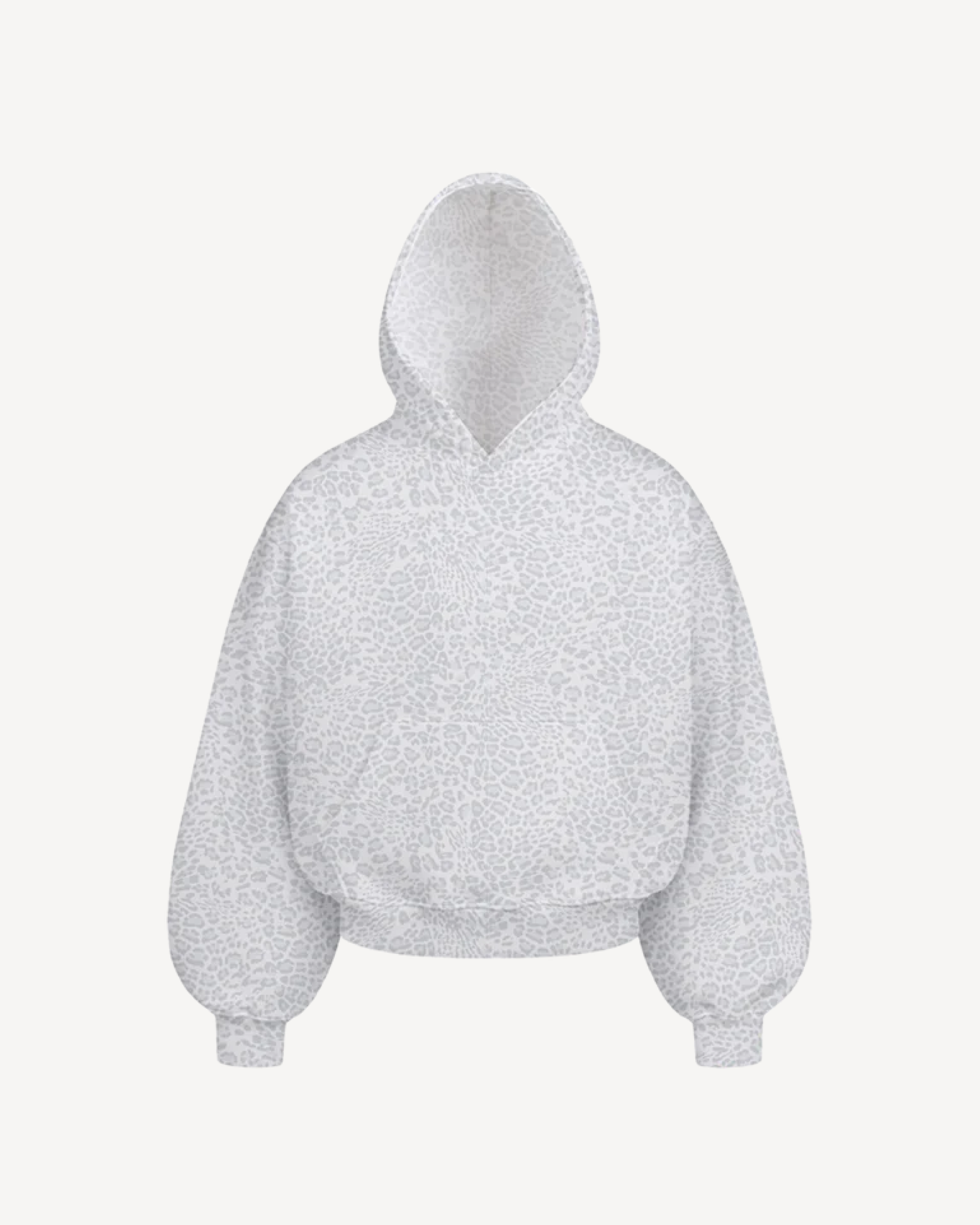 WHITE LEOPARD HOODIE
