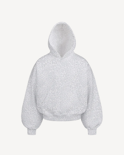 BLUZA Z KAPTUREM BIAŁA PANTERKA