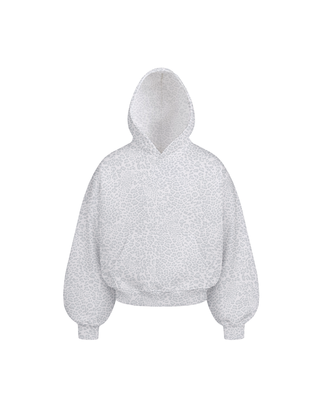 WHITE LEOPARD HOODIE